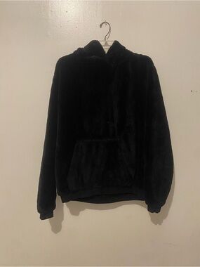 Urban Outfitters Black Faux Fur Lined Hoodie